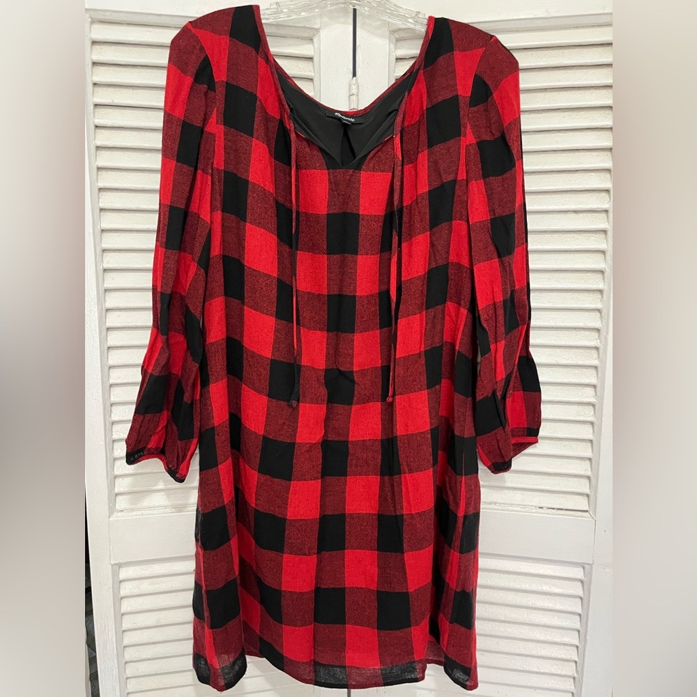 MADEWELL BUFFALO CHECK DRESS